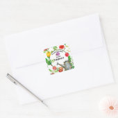 Gartenarbeit ist mein Therapiegemüse zum Bewässern Quadratischer Aufkleber (Umschlag)