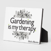 Gartenarbeit ist meine Therapie Fotoplatte (Seite)