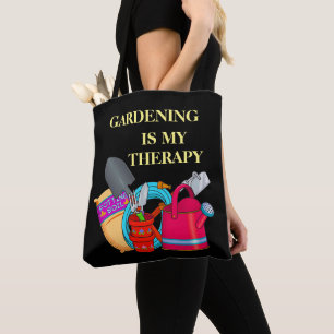 Gartenarbeit ist meine Therapie Gartengeräte Tasche