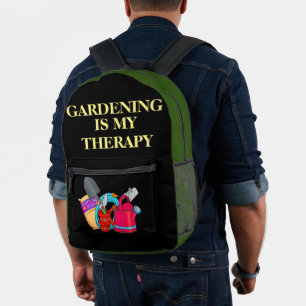 Gartenarbeit ist meine Therapie Gartenwerkzeuge Bedruckter Rucksack