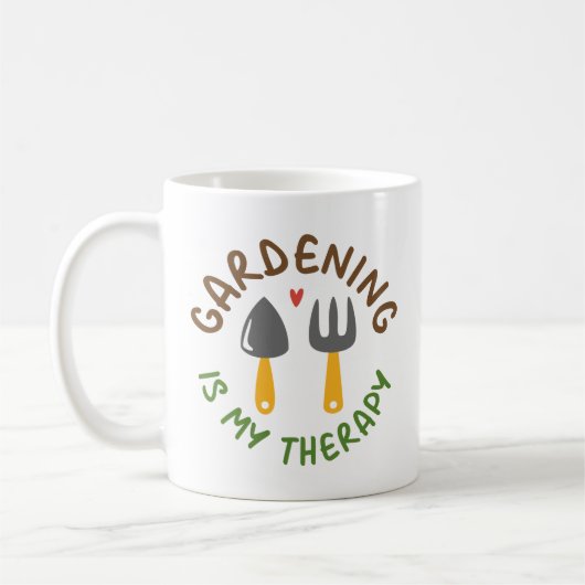 Gartenarbeit ist meine Therapie Kaffeetasse (Links)
