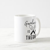 Gartenarbeit ist meine Therapie Kaffeetasse (VorderseiteRechts)