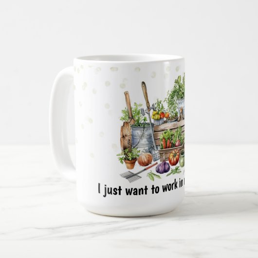 Gartenarbeit Kaffeetasse (Vorderseite Links)