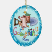 Gartenarbeit Keramik Ornament (Rechts)