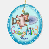 Gartenarbeit Keramik Ornament (Links)