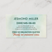 Gartenarbeit Landschaften Visitenkarte (Rückseite)