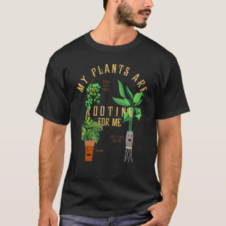 Gartenarbeit Meine Pflanzen unterstützen mich Glüc T-Shirt