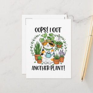 Gartenarbeit Pflanzen Katze Oops Ich Habe Noch Ein Feiertagspostkarte