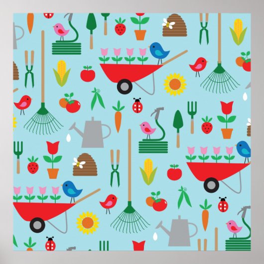 Gartenarbeit Poster (Vorne)