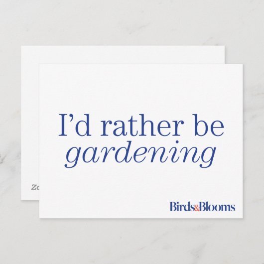 Gartenarbeit Postkarte (Vorne/Hinten)