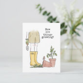 Gartenarbeit Postkarte (Stehend Vorderseite)