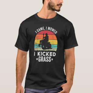 Gartenarbeit Rasenmähen und Bier T-Shirt