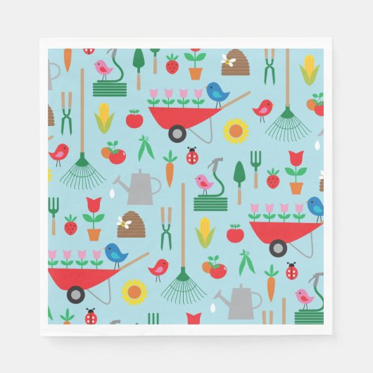 Gartenarbeit Serviette (Vorderseite)