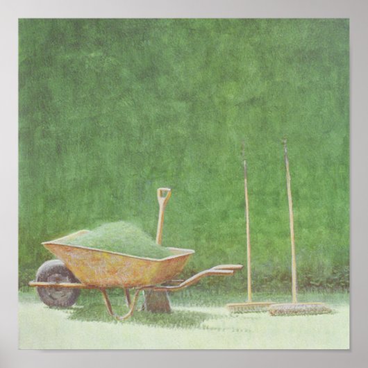 Gartenarbeit Stillleben 1985 Poster (Vorne)