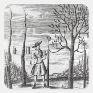 Gartenarbeit und Pflanze Maladies Quadratischer Aufkleber