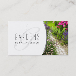 Gartenarbeit und Visitenkarte landschaftlich