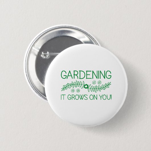 Gartenarbeit wächst auf dir button (Vorne & Hinten)