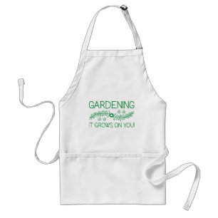 Gartenarbeit wächst auf dir schürze