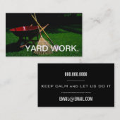 GARTENARBEITSKARTE VISITENKARTE (Vorne/Hinten)