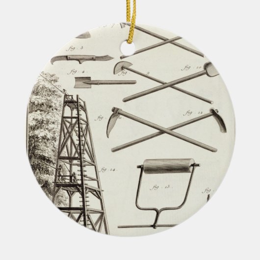 Gartenarbeitwerkzeuge und eine mobile keramikornament (Vorne)