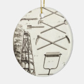 Gartenarbeitwerkzeuge und eine mobile keramikornament (Links)