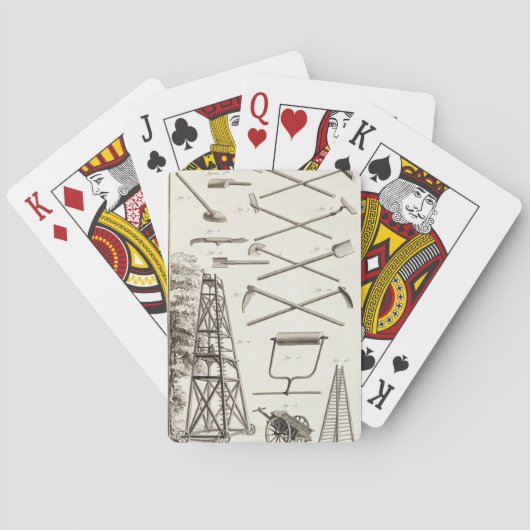 Gartenarbeitwerkzeuge und eine mobile spielkarten (Rückseite)