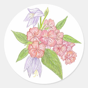 Gartenaufkleber für Blume Runder Aufkleber