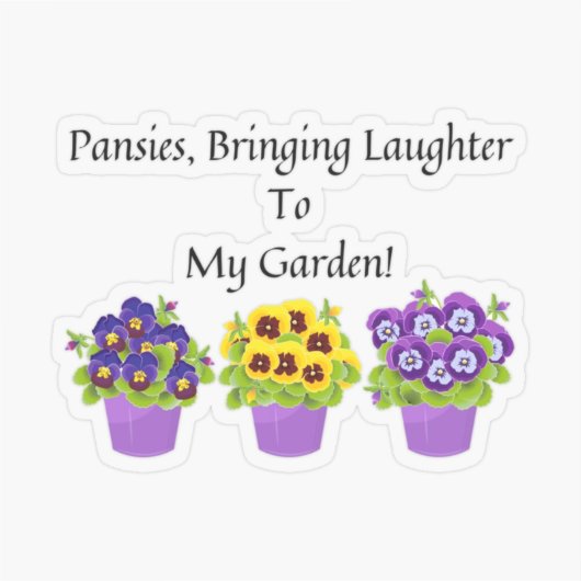 Gartenaufkleber für Stiefmütterchen Aufkleber (Vorderseite)