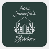 Gartenaufkleber, Individuelle Name Classic Aufkleb Quadratischer Aufkleber (Vorderseite)