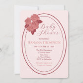 GartenBaby-Dusche, Rose Einladung (Vorderseite)