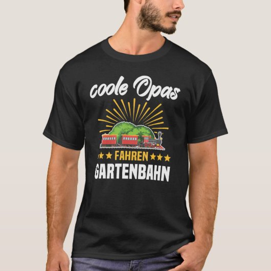 Gartenbahn-Dampflok-Modellbahn-Opa S T-Shirt (Vorderseite)
