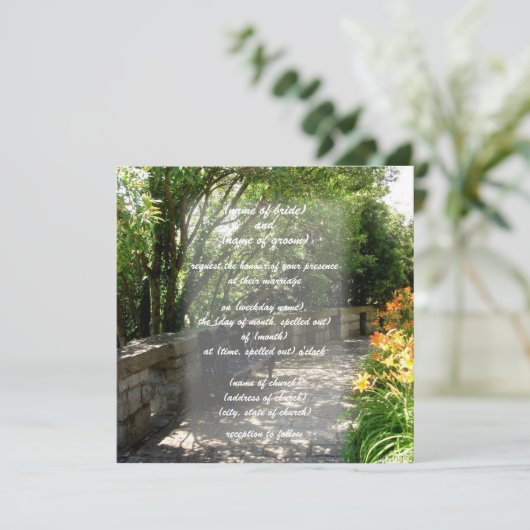 Gartenbank Einladung (Stehend Vorderseite)