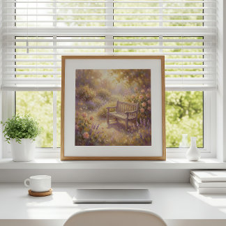 Gartenbank-Wandkunst Poster