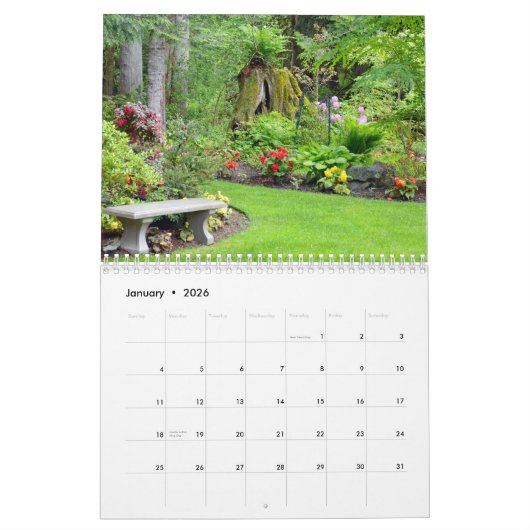 Gartenbänke Kalender (Jan 2026)