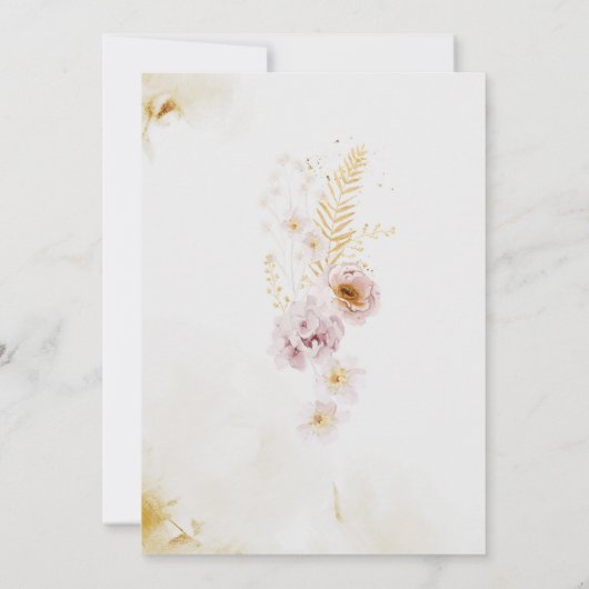 Gartenbau Blume Brautparty Einladung (Rückseite)