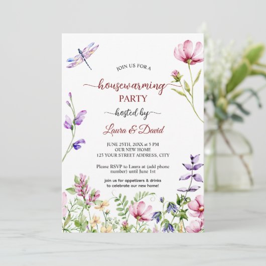 Gartenbau Blume Party Einladung (Stehend Vorderseite)