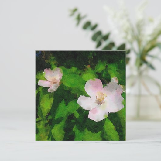 Gartenbau Business Cards Wilde Rose Einladung (Stehend Vorderseite)