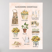 Gartenbau Essenzielle Sonnenblumen Gartenmöbel Cre Poster (Vorne)