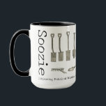 Gartenbau große Tasse mit Namen<br><div class="desc">Kenne jemanden,  der ein alter Gärtner ist,  der Vintage Werkzeuge verwendet,  das ist die Tasse für sie,  all die harte Arbeit,  die sie glücklich behalte.</div>