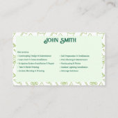 Gartenbau & Landschaftsgestaltung - Unternehmenska Visitenkarte (Rückseite)