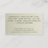 Gartenbau - Landschaftsgestaltung Visitenkarte (Rückseite)