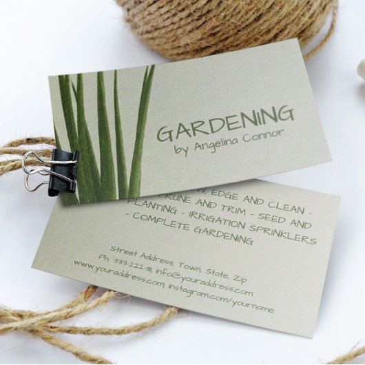 Gartenbau - Landschaftsgestaltung Visitenkarte