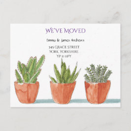 Gartenbau Lila Wir haben die Ankündigung verschobe Postkarte