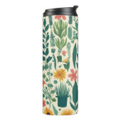 Gartenbau Pflanze Blume Mit Monogramm Hübsch Thermosbecher (Nach links gedreht)
