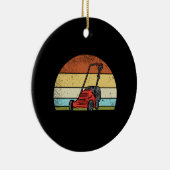 Gartenbau - Rasenmäher Keramik Ornament (Rechts)