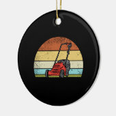 Gartenbau - Rasenmäher Keramik Ornament (Links)