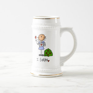Gartenbau-Strichmännchen Bierglas