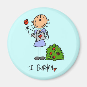 Gartenbau-Strichmännchen Magnet