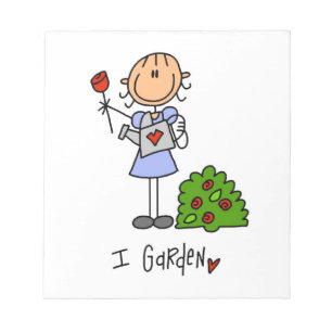 Gartenbau-Strichmännchen Notizblock