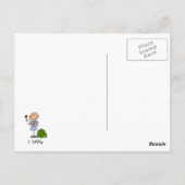 Gartenbau-Strichmännchen Postkarte (Rückseite)